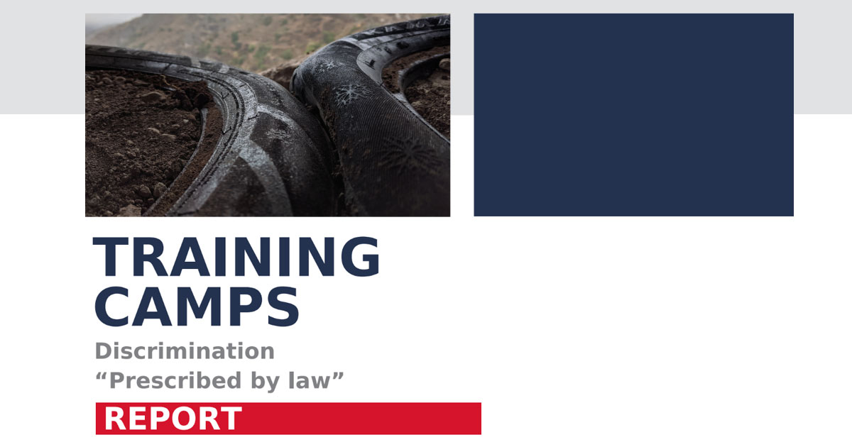 Training Camps: Discrimination “Prescribed by law”